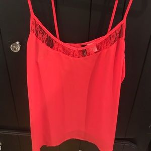 NWOT Red Lace Top